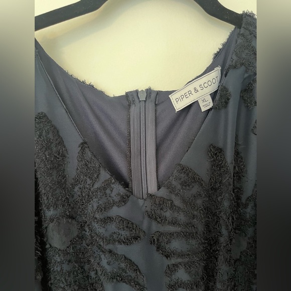 Navy Maxi Texture Dress XL - Picture 6 of 8